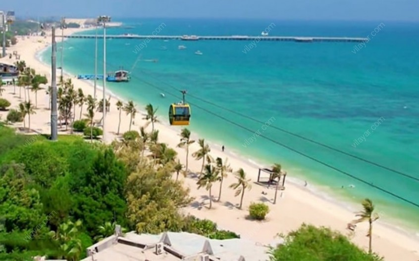 تله کابین میکامال کیش؛ سفر هوایی بر فراز جزیره